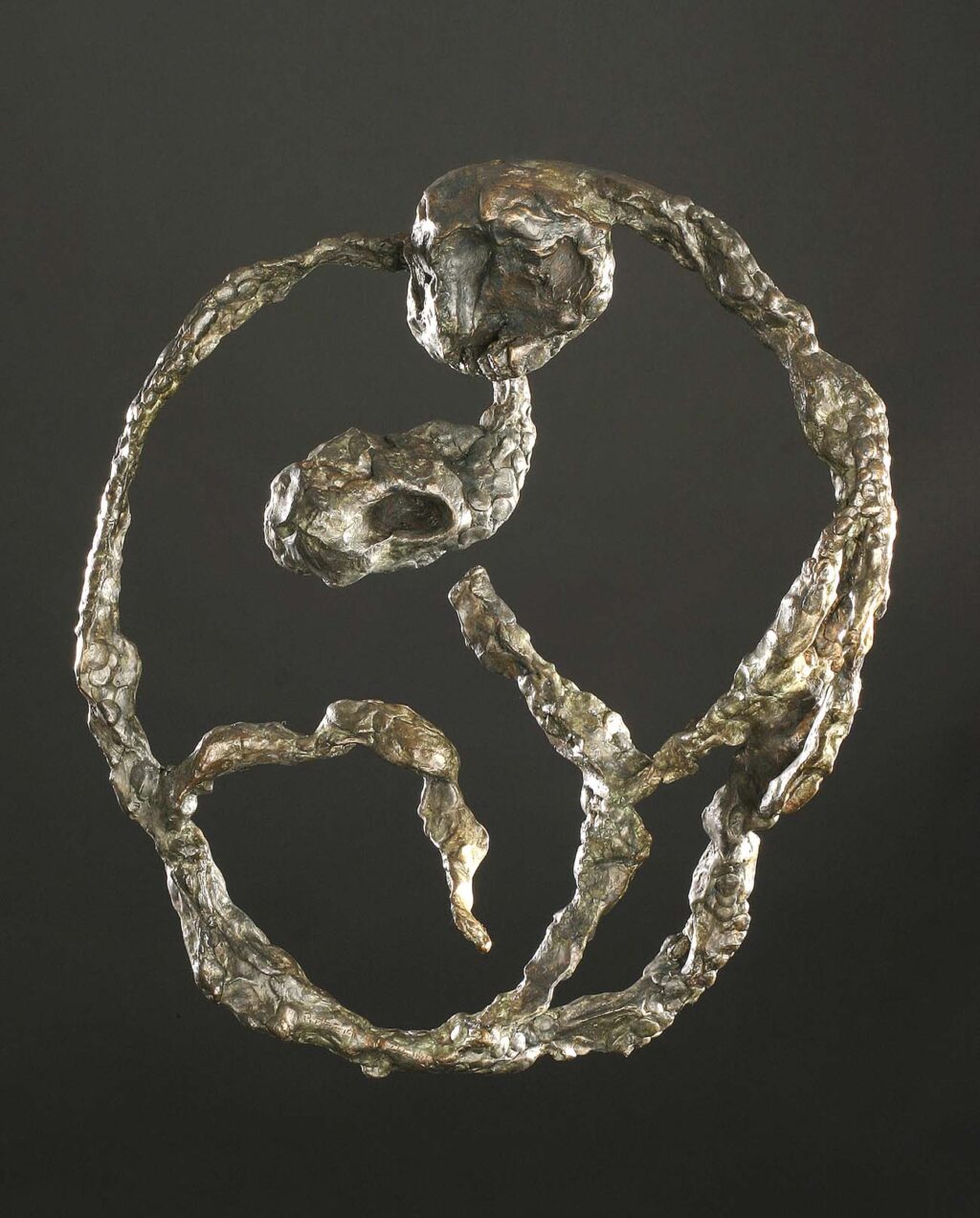 Robert Sobocinski, Le dialogue, 2006, bronze, hauteur 85 cm