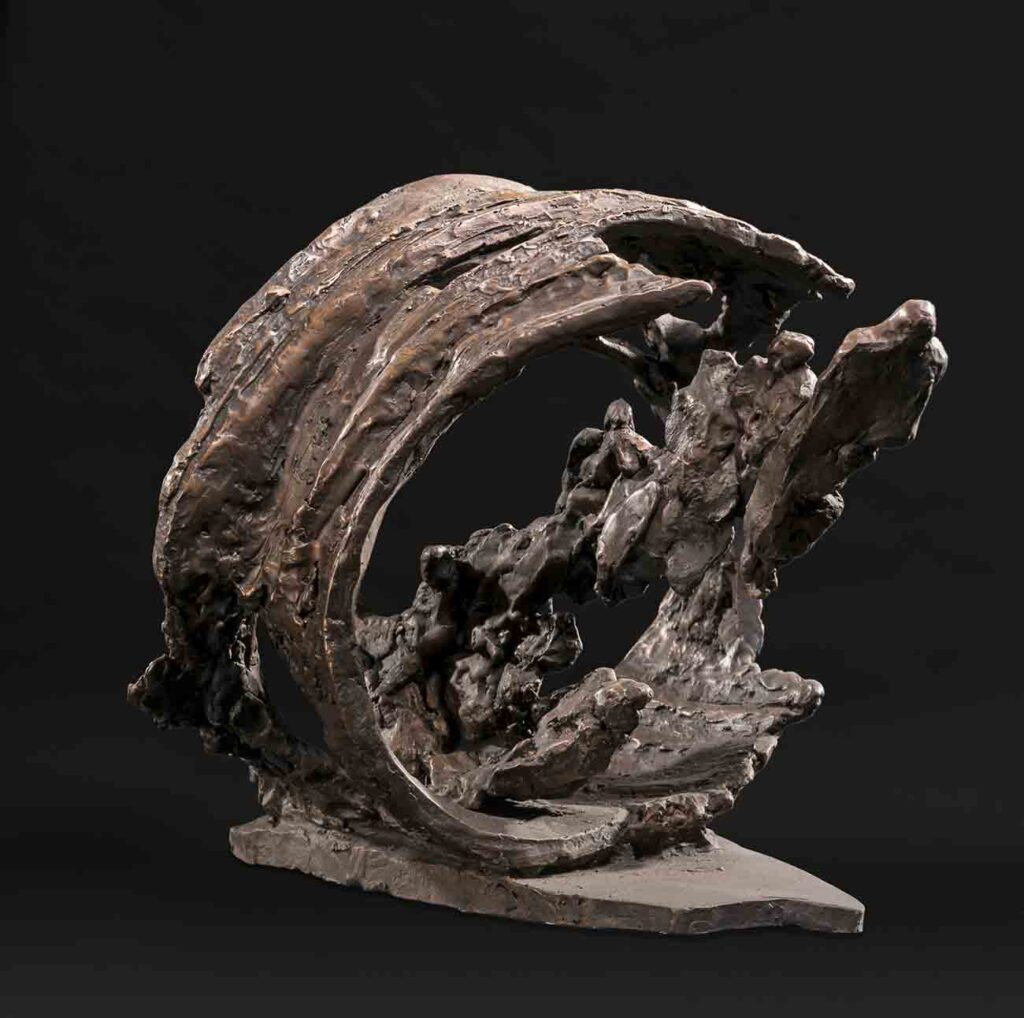 Robert Sobocinski, L’expedition, 2014, bronze, 20x20x22 cm