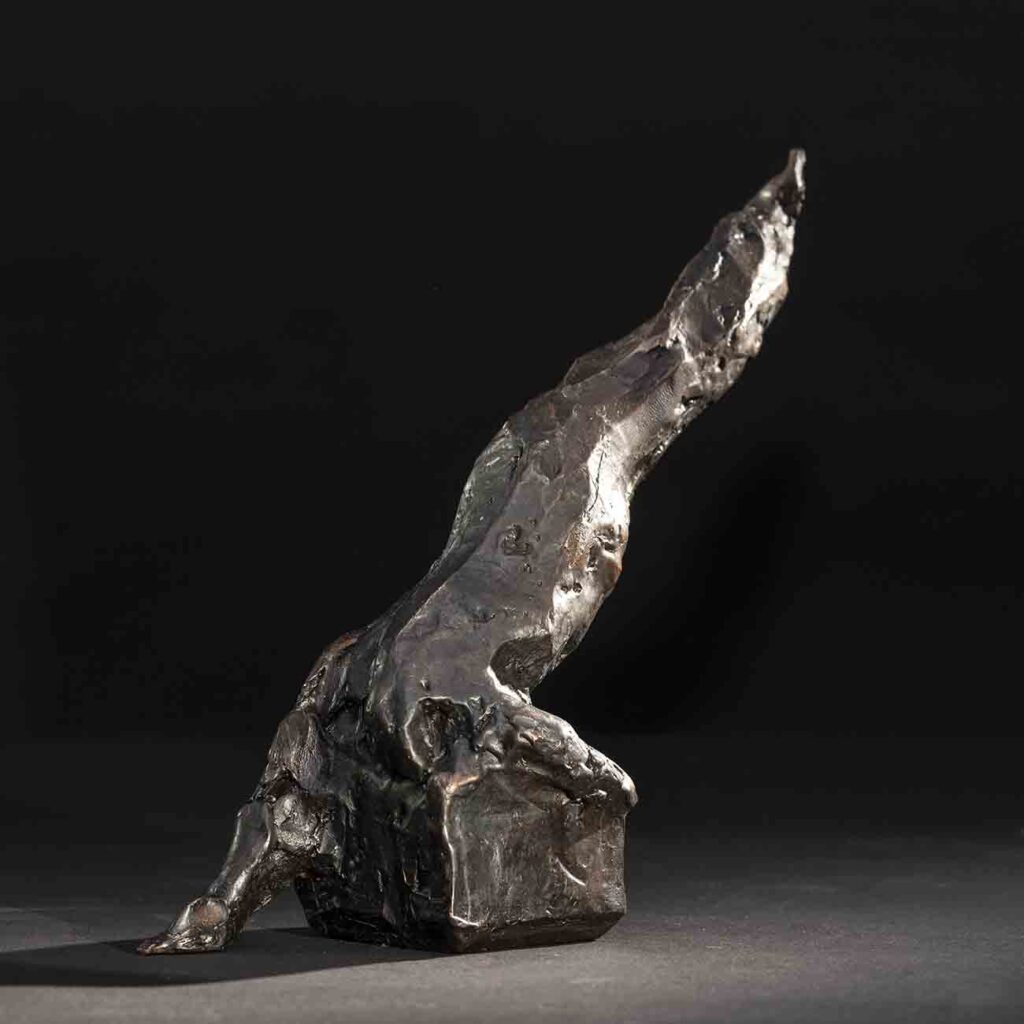 Robert Sobocinski, L’abîme, 2021, bronze, 20x20x08 cm